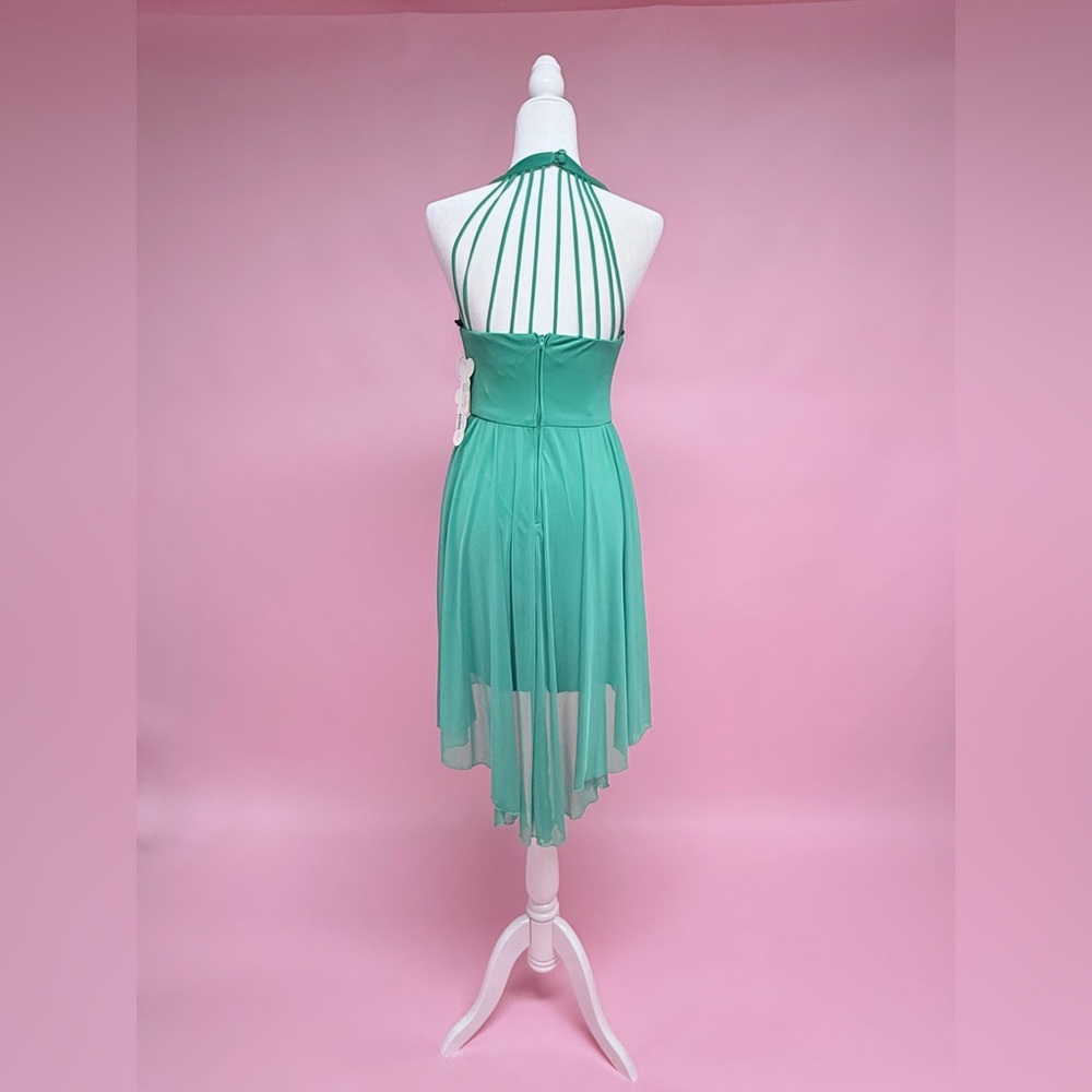 Josh &Jazz Emerald Green Halter Dress - Picture 8 of 10